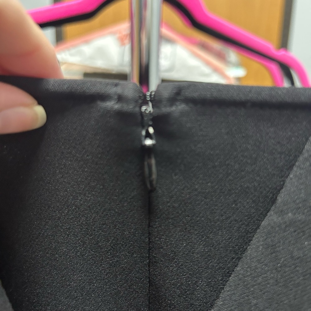 Lane Bryant Black V-neck High Low Midi Dress